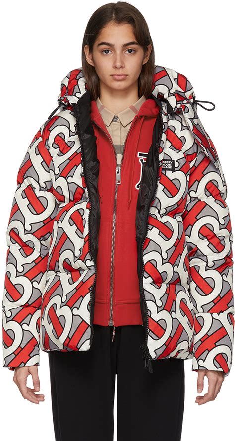 Burberry: Grey Monogram Puffer Down Dalston 